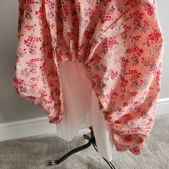 100% Cotton Floral print Cottagecore side button Sleeveless Tank Midi Maxi Dress - Picture 9 of 16